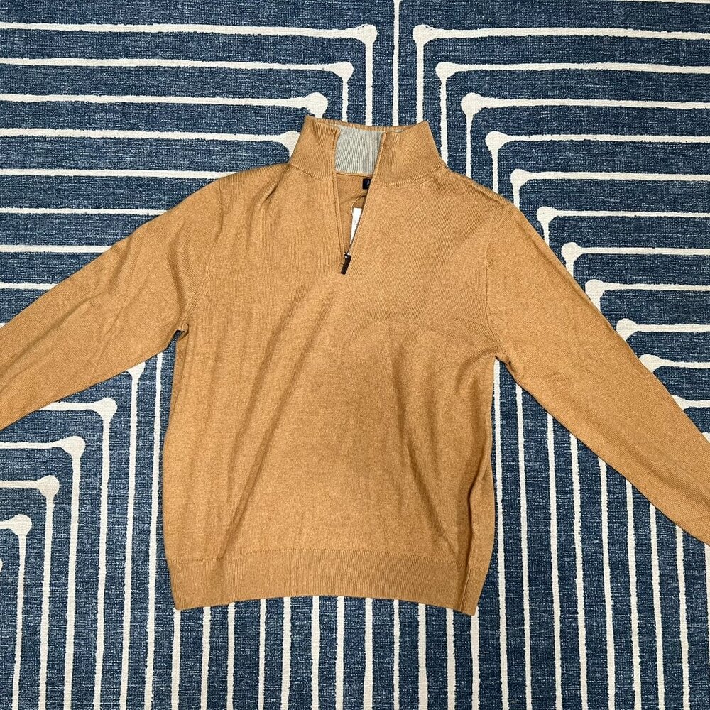J. Crew Cotton Half-Zip Sweater